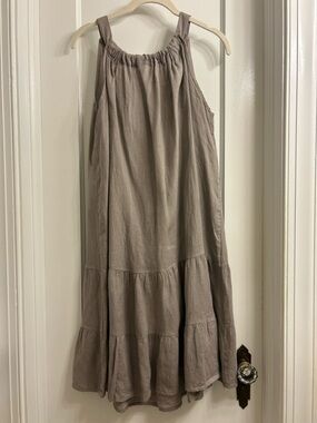 Bellambra Linen Dress in Taupe Women’s size Medium